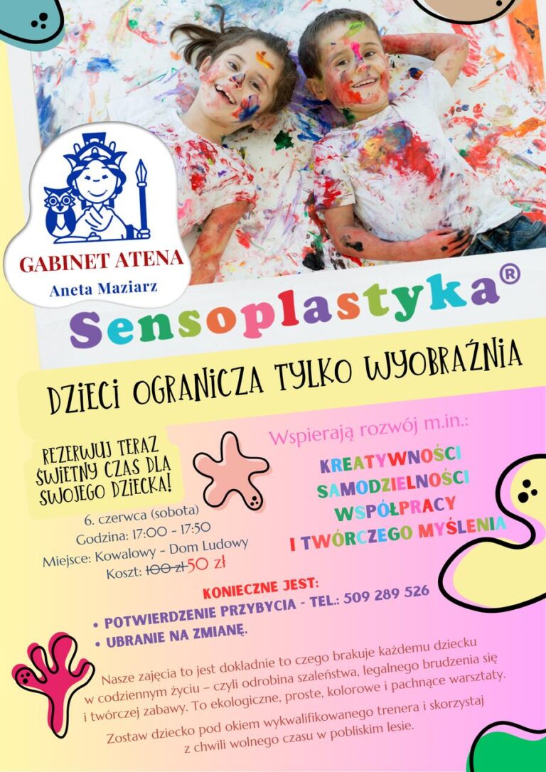 Kolorowa zabawa i rozwój – Sensoplastyka® w Domu Ludowym w Kowalowach!